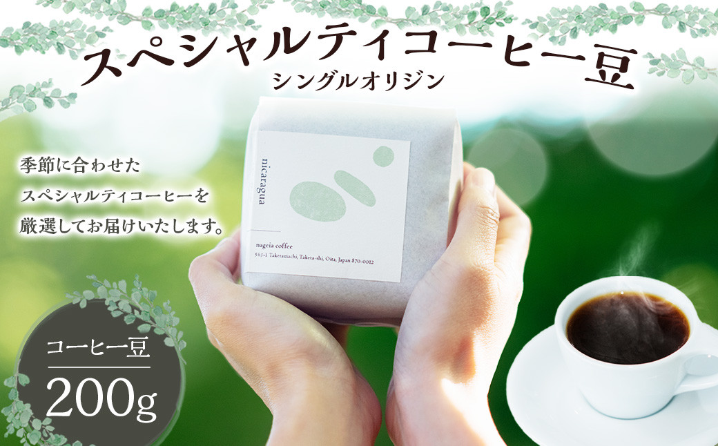 【返礼品一例】スペシャルティ コーヒー豆 シングル オリジン 200g